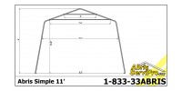 Abri d'auto 11' x 12'