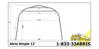 Abri d'auto 12' X 20' X 7' 6''