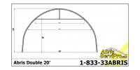 Abri d'auto 20' x 25'